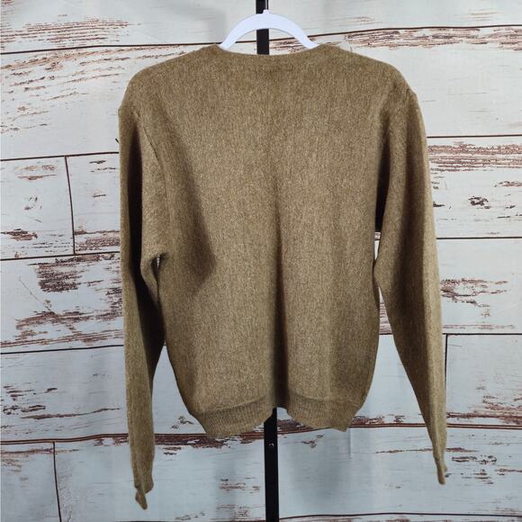 Alpacouture Alpaca Wool Blend V-Neck Sweater Brown Size Small - Picture 2 of 4